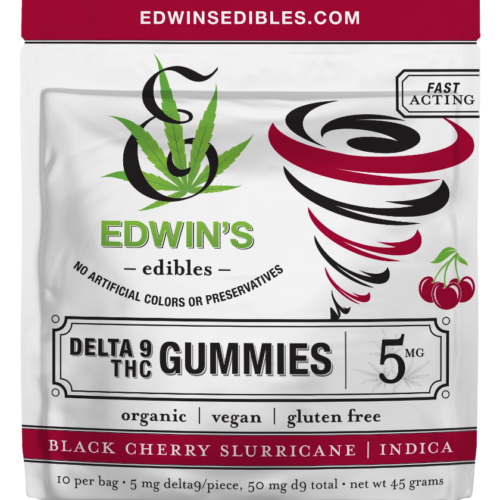Black Cherry Slurricane – Indica – Delta 9 THC Fast Acting Gummies